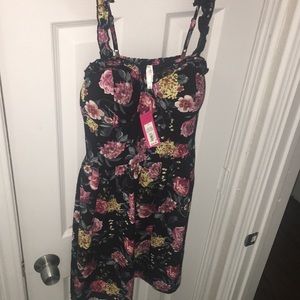 Black floral dress